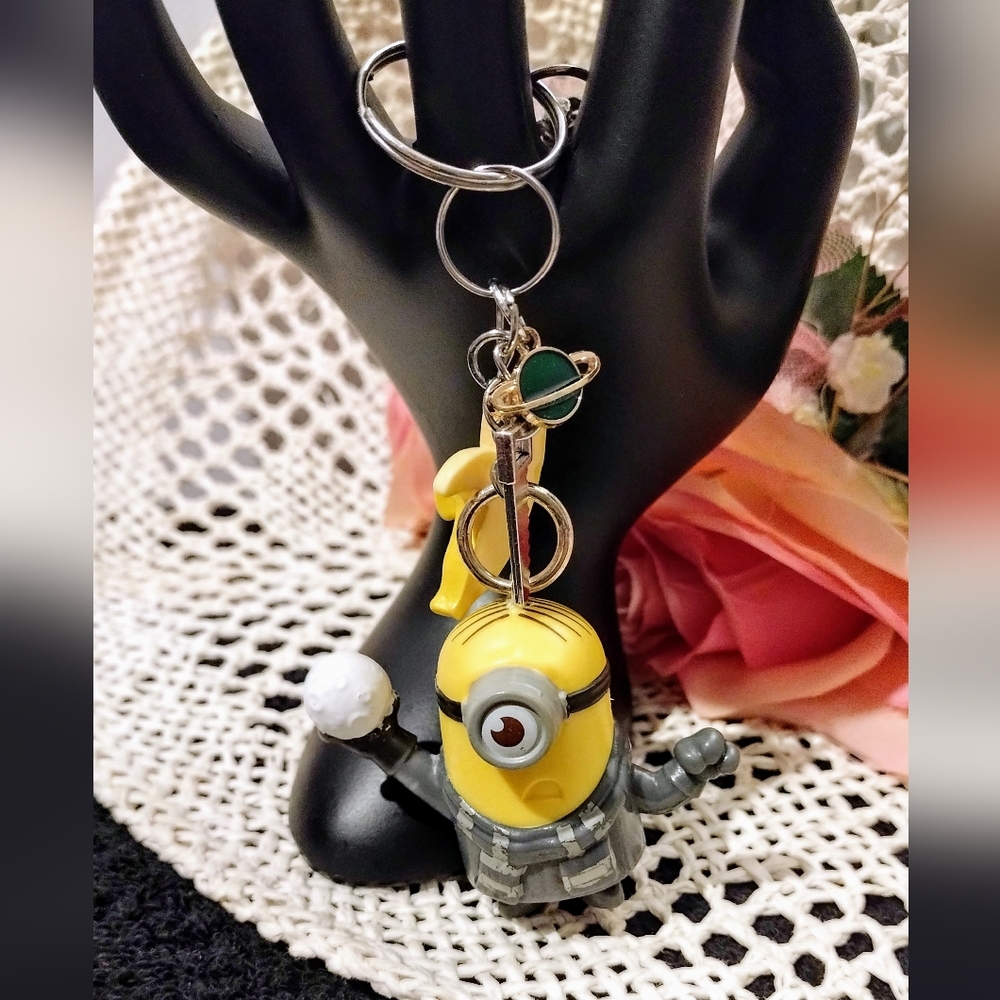⭐ Re-inspired Minion character keychain bag charm zipper pull